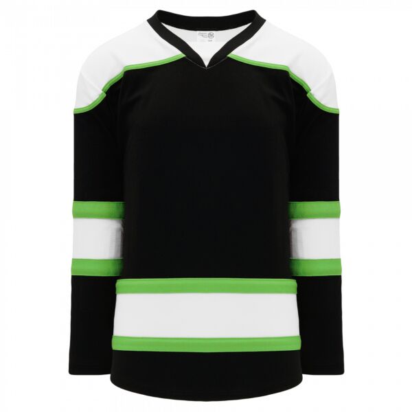 SELECT HOCKEY JERSEYS H7500 - Black, White, Lime Green Thumbnail