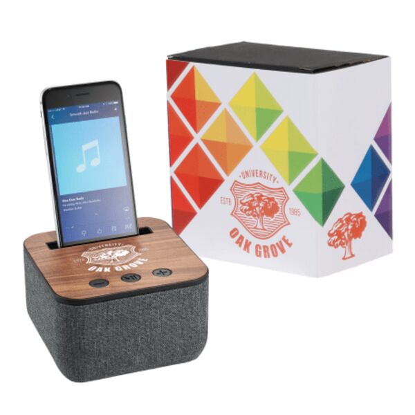 Shae Fabric Bluetooth Speaker with Full Color Wrap Thumbnail