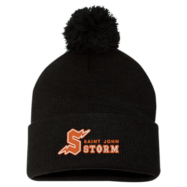 Cuffed Pom-Pom Beanie *Embroidered Logo* Thumbnail